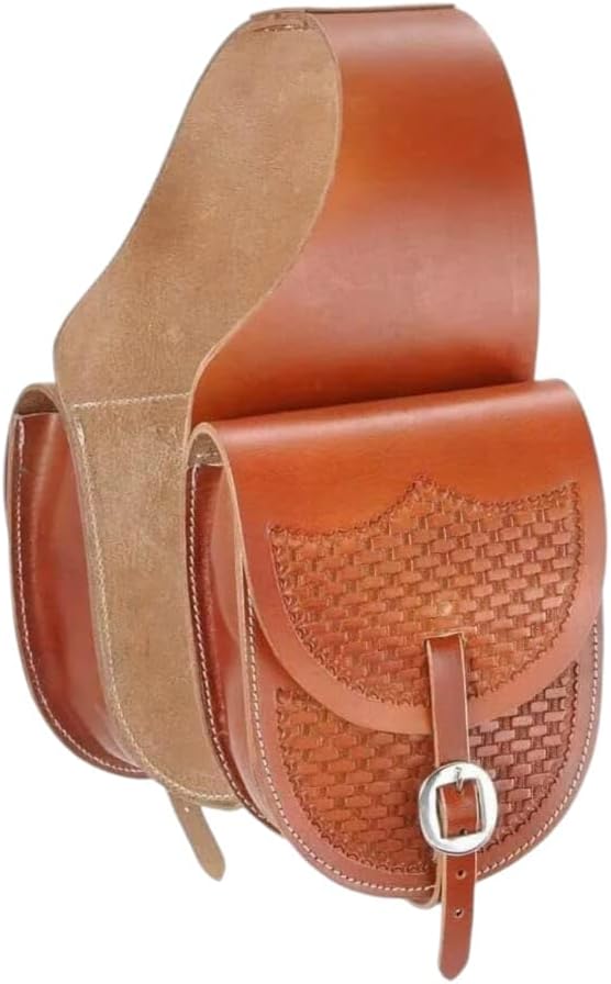 Premium Western Leather Saddle Bag for Horse Carrier Equestrian Western Horse Saddle Bag Size- Medium. Model-N0-33