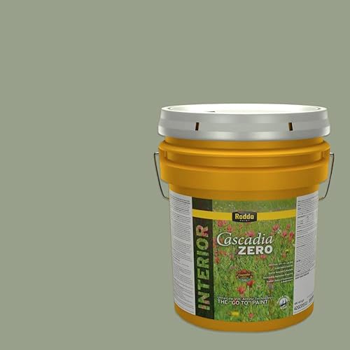 Vista 73 de Rodda Paint CASCADIA ZERO Pintura e Imprimación Interior Semibrillante en Uno, 5 Galones, Corn Chowder Sopa de maíz