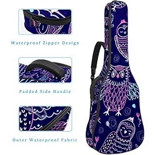 Housse de guitare en tissu Oxford imperméable avec bandoulière réglable Motif hiboux - Les Beatles, Paul McCartney, John Lennon, RIngo Starr, George Harrison Housse de guitare en tissu Oxford imperméable avec bandoulière réglable Motif hiboux – Image 4