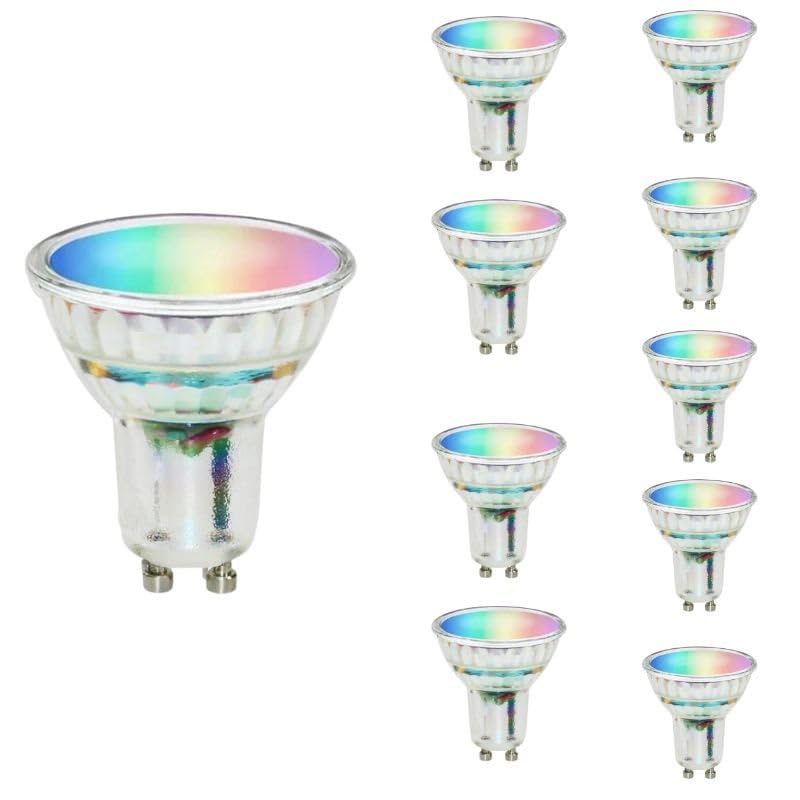 SILAMP Ampoule LED Connectée Wifi GU10 4.5W RGBW (Pack de 10)