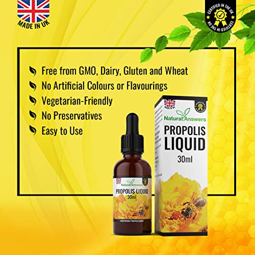 Bee Propolis Liquid 30ml (1 Bottle) Alcohol-Free Propolis Liquid Extract Tincture Skin Healing Throat and Mouth Health by Natural Answers. - - Image 3