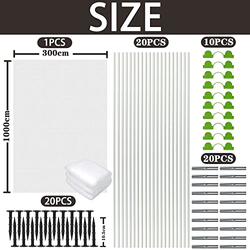 MEISHANG Pflanztunnel Bögen,Gewächshausreifen Fiberglas,Tunnelbogen für Hochbeet – Bild 3