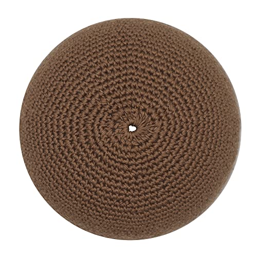 Hand-Crocheted Cotton Comfortable Dark Khaki Head Cover Skull Cap Prayer Cap Kufi #TOP3