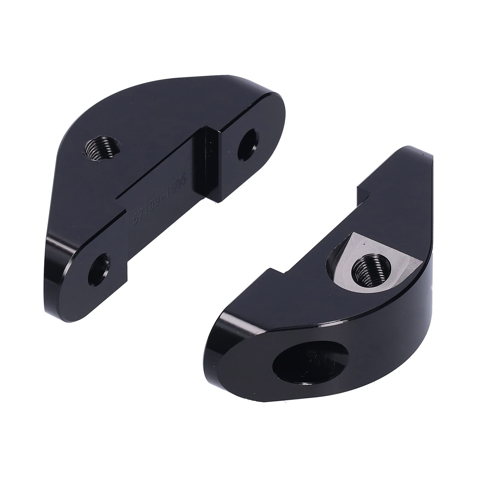 Kit Adattatore Specchietto Retrovisore Nero in Lega di Alluminio Lavorato a CNC per DOWNTOWN 300I