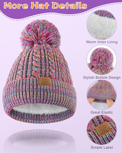Toddle Winter Hat - Knit Toddle Beanie Kids Beanie Kids Winter Hat Girls - image 2