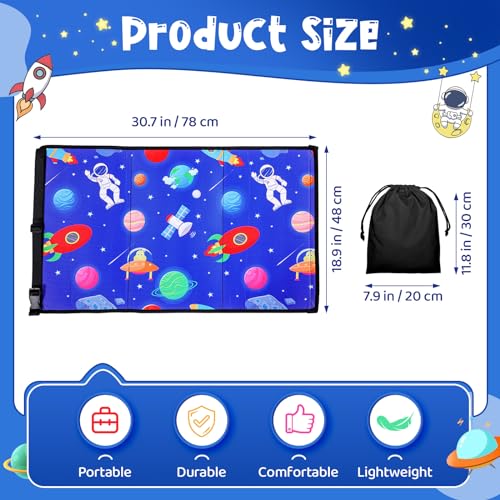 JaGely Toddler Airplane Bed with Storage Bag Airplane Seat Extender for Kids Airplane Kids Bed Travel Toddler Bed Portable Airplane Foot Rest for Kids Toddlers Travel Must Have Accessories (Astronaut)