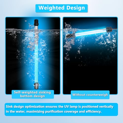 Image of 55W Pond UV Light for 500-6000 Gallon, Pond UV Light with 17FT Cord