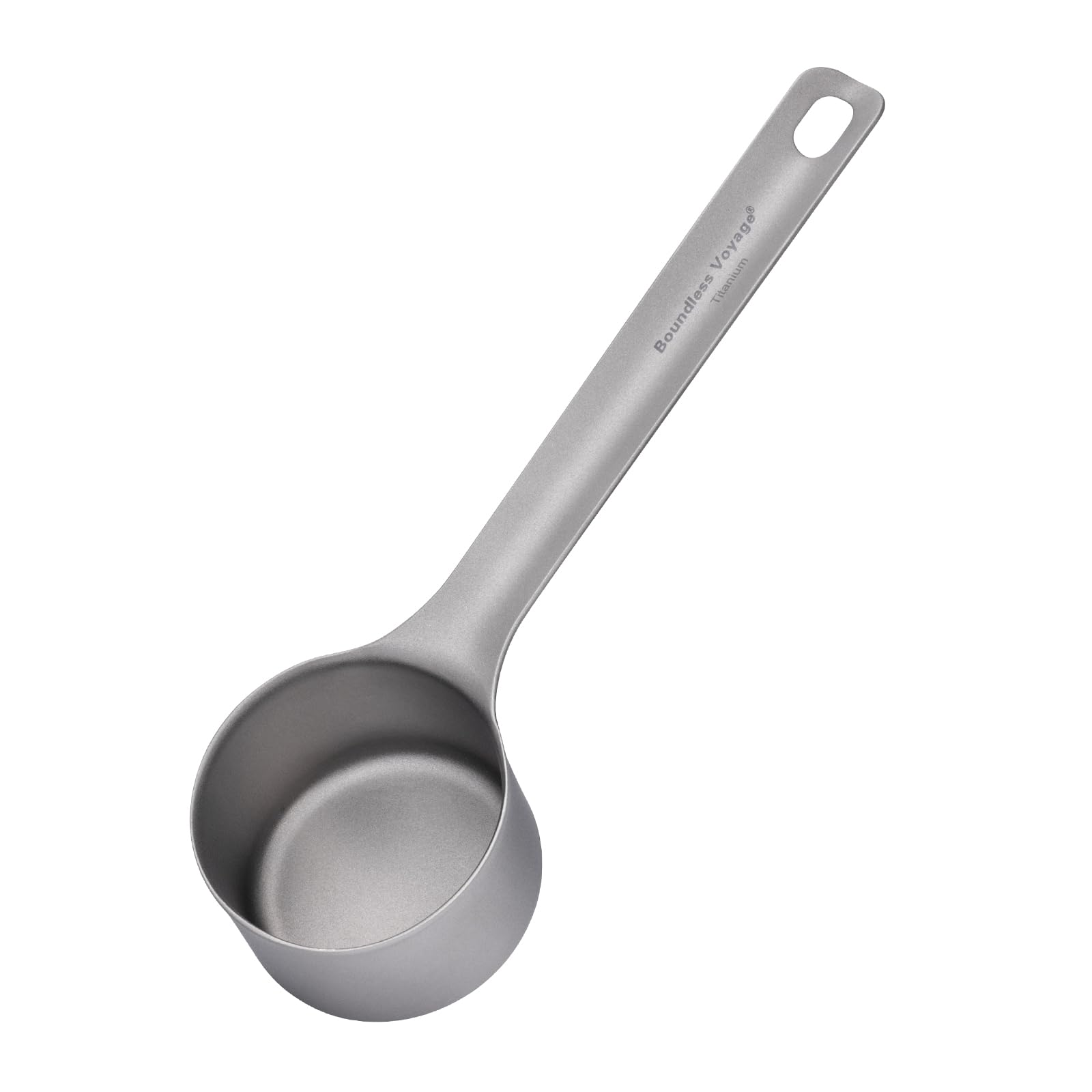 iBasingo Titanium Coffee Scoop (35ml) Premium Measuring Spoon for Coffee, Tea, Sugar & Spices – Ergonomic, Dishwasher Safe – Barista & Kitchen Essential Ti1128T (Sandblasted)