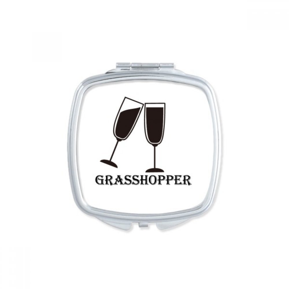 Miroir de poche compact et rond de maquillage portable silhouette Dieu Père