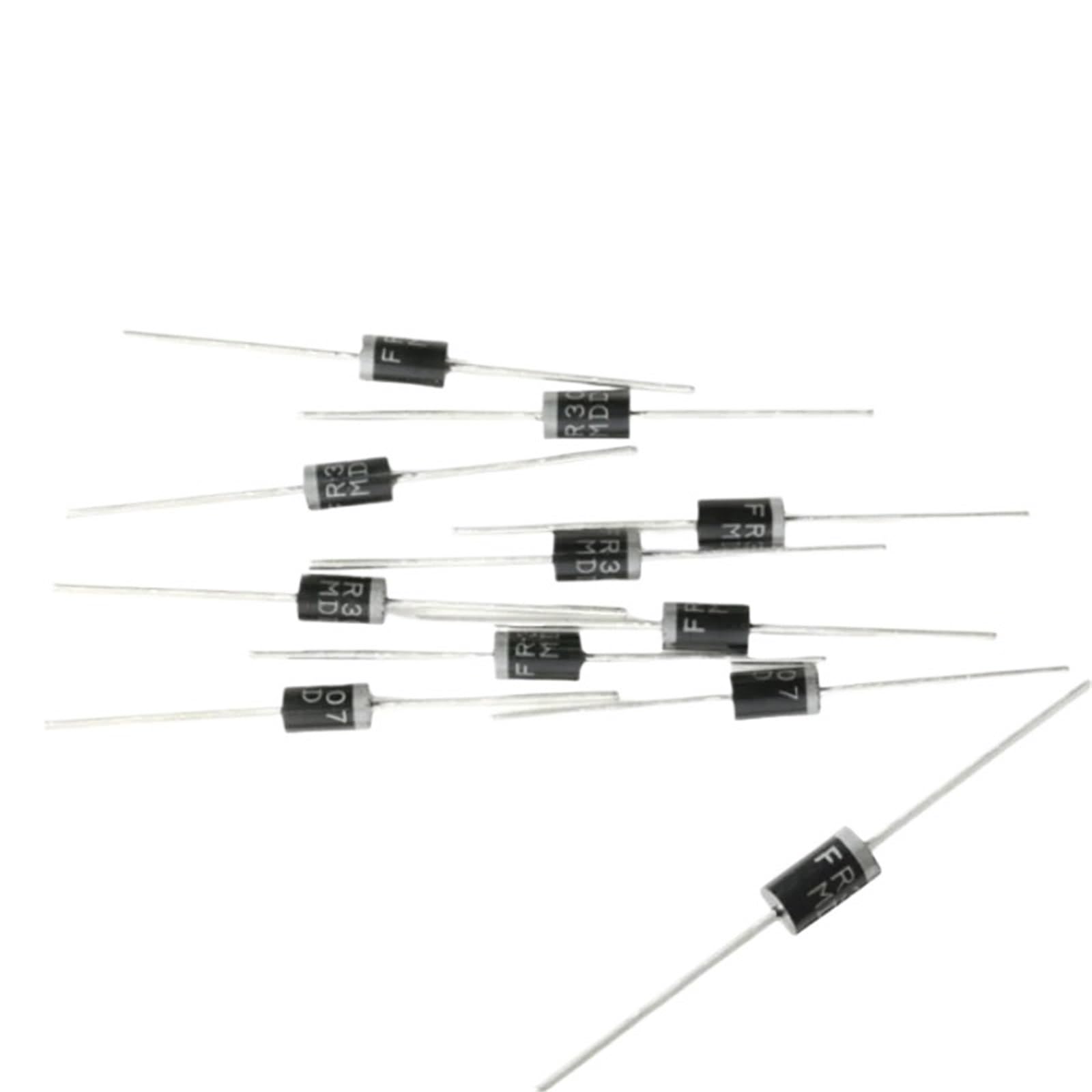 50 pcs/lot diode DO-27 FR301 FR302 FR303 FR304 FR305 FR306 FR307 50/100/200/400/600/800/1000 Volts 3.0 Ampère(FR303 200V)