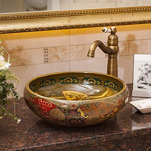 Vasque de salle de bain ronde marron pour rénover un plan de travail - 6