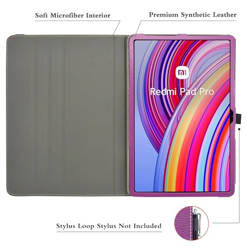 Coque Onn 12.1 Pro 2024 rotative 360 violette avec support ajustable