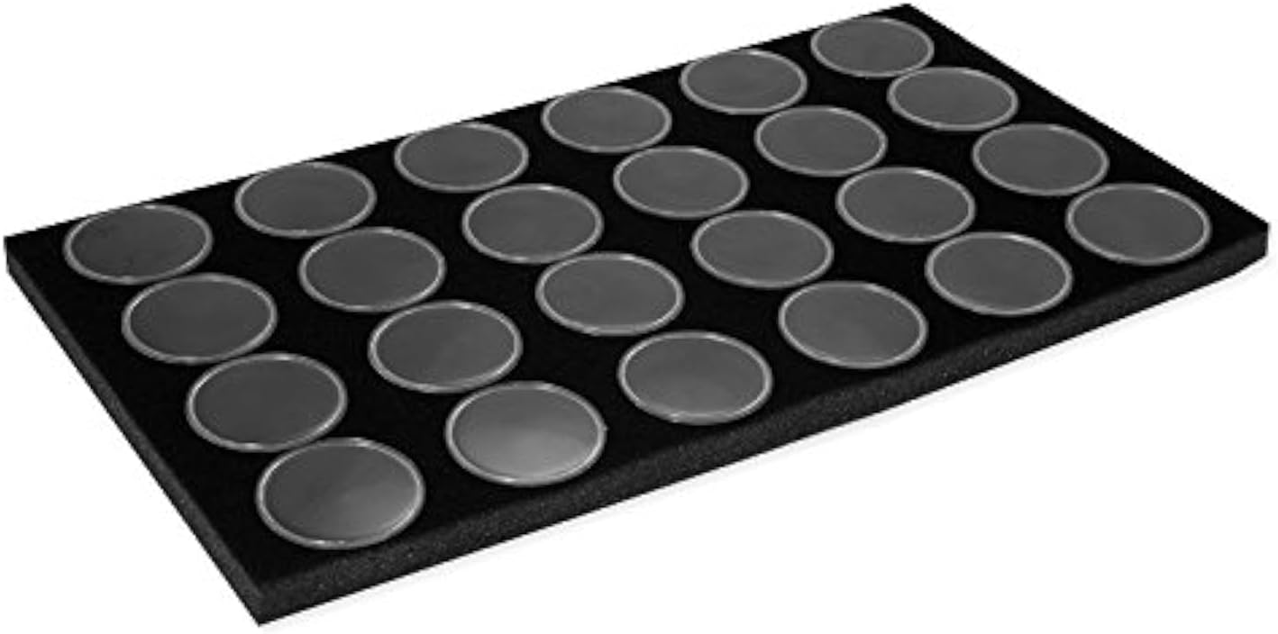 Gemstone Black Foam Tray Liner with 24 Cups