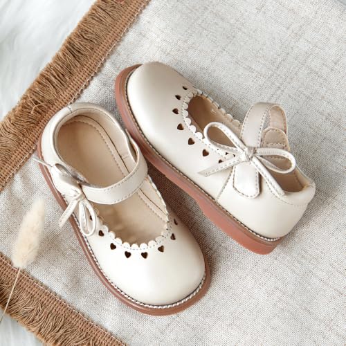 Image of GINFIVE Toddler Girls Mary Jane School Oxford Dress Flat Shoes for Wedding
