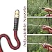 Pure Expandable Garden Hose 50 FT with Spray Nozzle Best Expanding Retractable Water Pipe for Garden Lawn Zero Kink Red Line