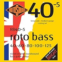 Rotosound Electric Bass Strings Roto Bass, Made in UK Nickel-plated version of the Swing Bass strings WITHOUT silk winding at the ends of the strings. cheap quality strings Long scale (34"/860mm) - also suitable up to medium (32"/810mm) Rotosound Str...