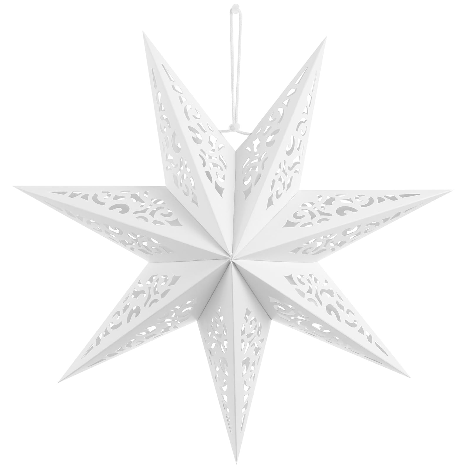 Pantalla de Lámpara Colgante Estrella de Papel Color Blanco 45 Cm