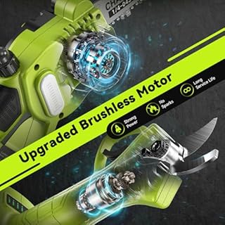 Supstable Mini Tronconneuse avec Perche 6 Pouces & Secateur Electrique Telescopique 33 mm, 4 en 1 Élagueuse sur Perche avec 2 * 4000 mAh Batteries, Portée Maximale 4,6 m