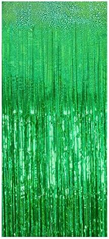 Pink Foil Curtain Fringe Tinsel - 2 Meter Door Backdrop Photoprop Party Decoration (Pink)