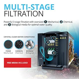 Fluval Evo XII Saltwater Aquarium Kit, 13.5 Gal. – Saltwater Fish Tank with Reef-Capable LED, Efficient 3-Stage Filtration and Seamlessly Integrated Hardware