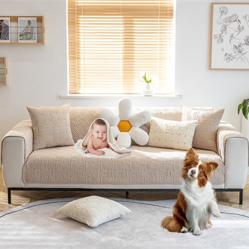 Housse extensible antidérapante et lavable pour canapé
