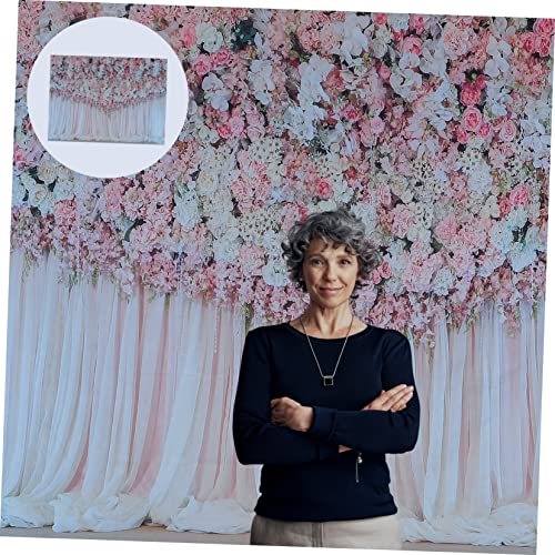 jojofuny 4 Peças Fundo De Parede De Flores Cortinas Florais Cortinas Decorativas Cortinas De Cerimôn