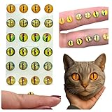 3D Resin Cat Eyes – 7 mm Self-Adhesive Cabochon Set 307-7 (24 pcs, 12 Pairs) – for Polymer Clay, Dolls, Slime, Amigurumi, Cold Porcelain, Felt, Scrapbooking & Miniature DIY Crafts