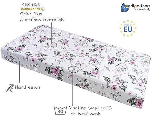 Medi Partners Set of 3 pcs. Fitted Sheet 60x120 cm 100% Cotton Baby Bed Linen Baby Mattress Sleeping Bag Cot Baby Cot - Image 3