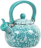 Calypso Basics by Reston Lloyd Whistling Teakettle, 2 quart, Turquoise Marble