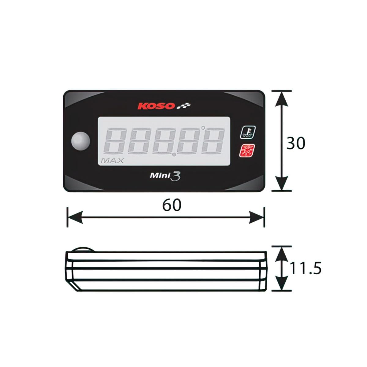 KOSO Indicatore carburante Koso Mini 3