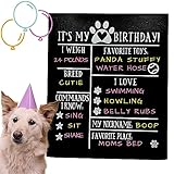 Happy Birthday Dog Chalkboard Sign for Dog Birthday Party Supplies - Celebrate Dogs First Birthday with Dog Party Decorations - Perfect Gotcha Day Birthday Gifts for Dogs - Reusable Stand Up Dog Sign