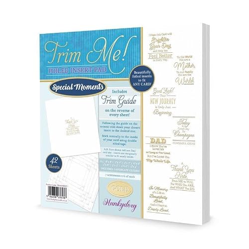 Hunkydory - Trim Me! Foiled Insert Pad - Special Moments Gold - TRIMINS021