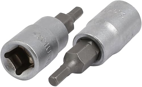 H3 Hex Manual Herramientas Cabeza 14 pulgadas Cuadrado Cromo Vanadio Acero Drive Socket Adaptador 2pcs Modelo 88as377qo487