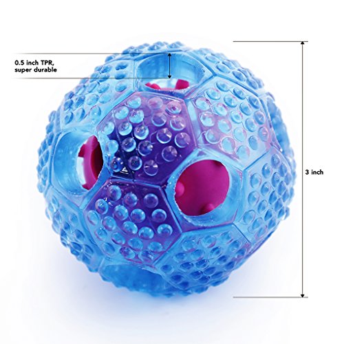 Interactive Dog Ball By Furryfido, Dog Toys Ball And Treat Dispensing For Dogs,Cat And Small Animals. Funny Dog Puzzle And Dog Toys For Boredom And Thinking(3 Inch, Transparent Blue) #TOP2