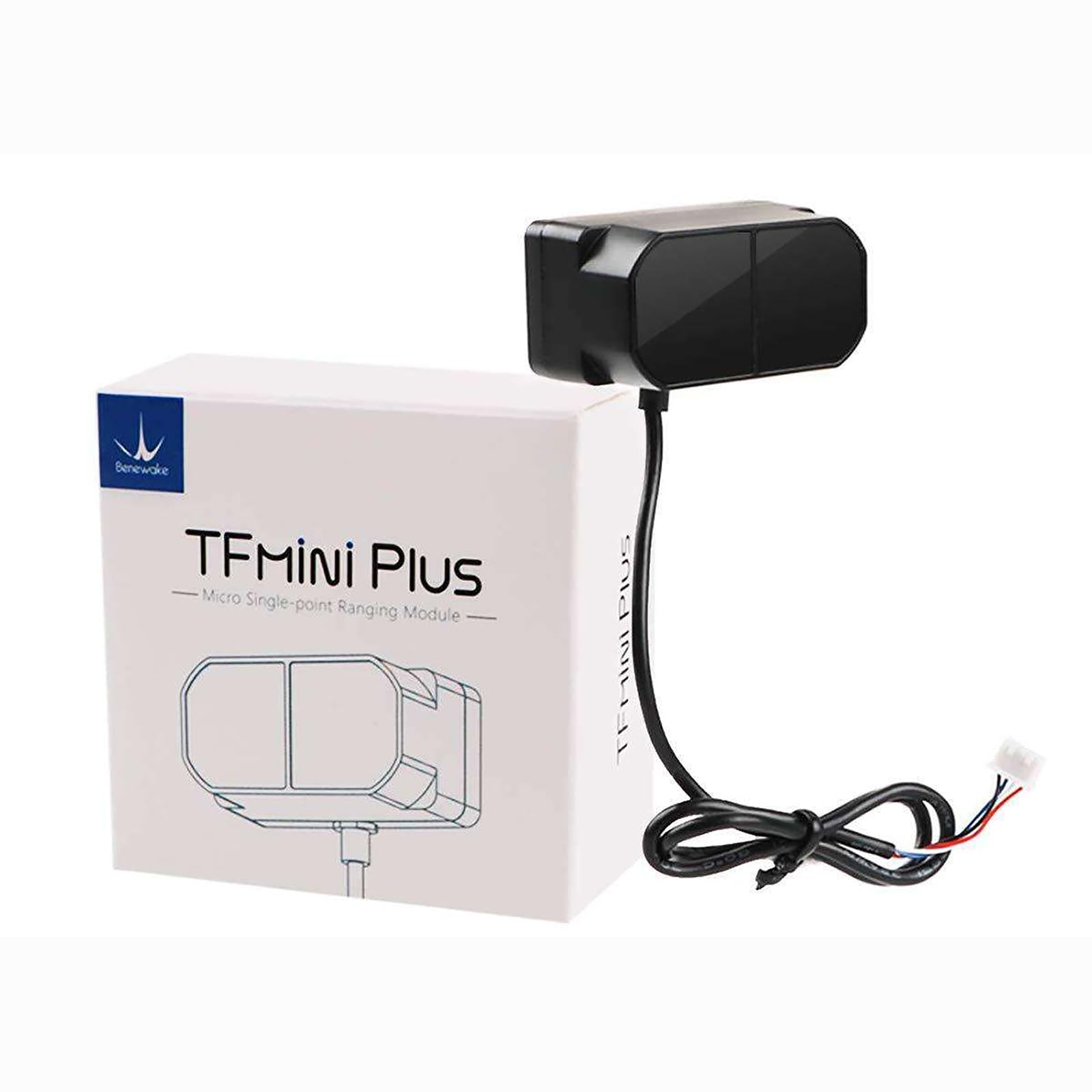 Benewake Radar laserowy TFmini Plus LiDAR, zasięg 12 m, wodoodporny, IP65, interfejsy UART/I2C/I/O, do Pixhawk, robotyki, dronów i automatyki przemysłowej