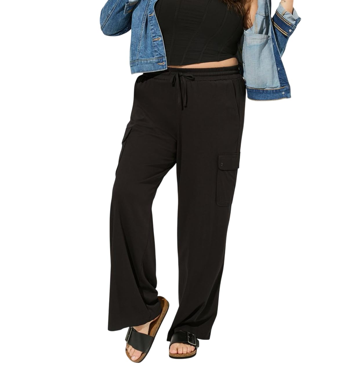 Torrid Womens Plus Size Pants - Wide Leg Cargo Pant