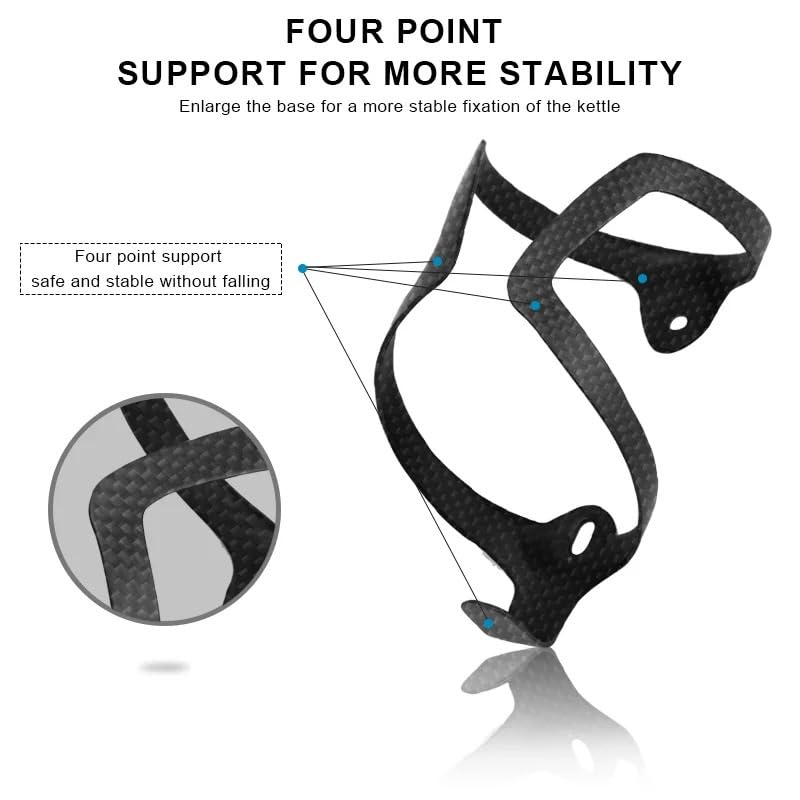 Flaschenhalter Fahrrad Fahrrad-Flaschenhalter, 3K Vollcarbon, Ultraleicht, Flaschenhalter for Rennräder, Mattschwarz, MTB-Getränkeregal, Fahrradzubehör Fahrrad Flaschenhalter(Matte 2PCS)