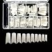 BeYou Natural Royal Salon 500 Artificial Fake False Nail Tips, 10 Sizes With Clear Plastic Case for Nail Salon Nail shop