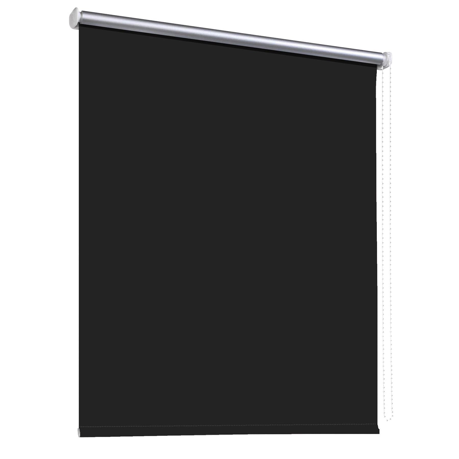 Roller Blinds Thermal Blackout Roller Blind 120 x 110 cm UV Protection Dim Vision Roller Shades with Install Accessories for Home Office Window, Black — image 1
