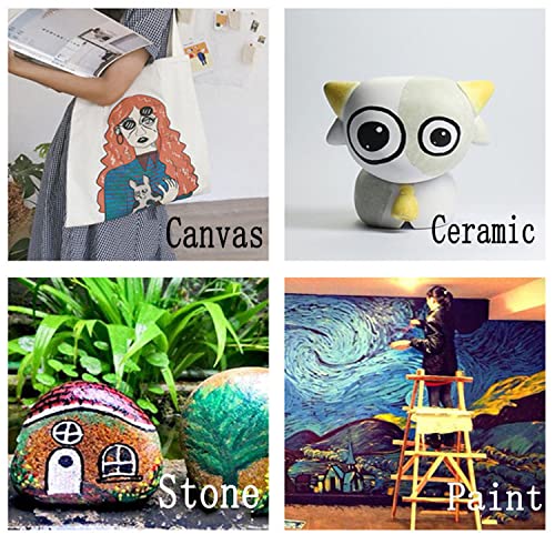 24 Colors Acrylic Paint Set With 3 Brushes - (60Ml, 2Oz) Art Craft Paints For Artists Kids Students Beginners & Painters, Canvas Halloween Pumpkin Ceramic Wood Rock Painting Art Supplies Kit #TOP5