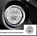 TopDall Crystal Bling Auto Start Engine Ignition Button Knob Ring Silver Sticker Compatible for Mercedes-Benz