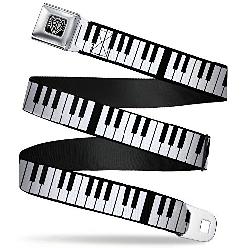 Buckle-Down Seatbelt Belt - Piano Keys - 1.5" Wide - 24-38 Inches in Length