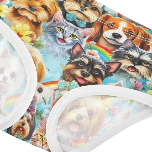 Joisal Cute Dogs Cats Toddler Underwear Floral 2t Cotton Cute Panties Girl Fancy Kids Undies Briefs4