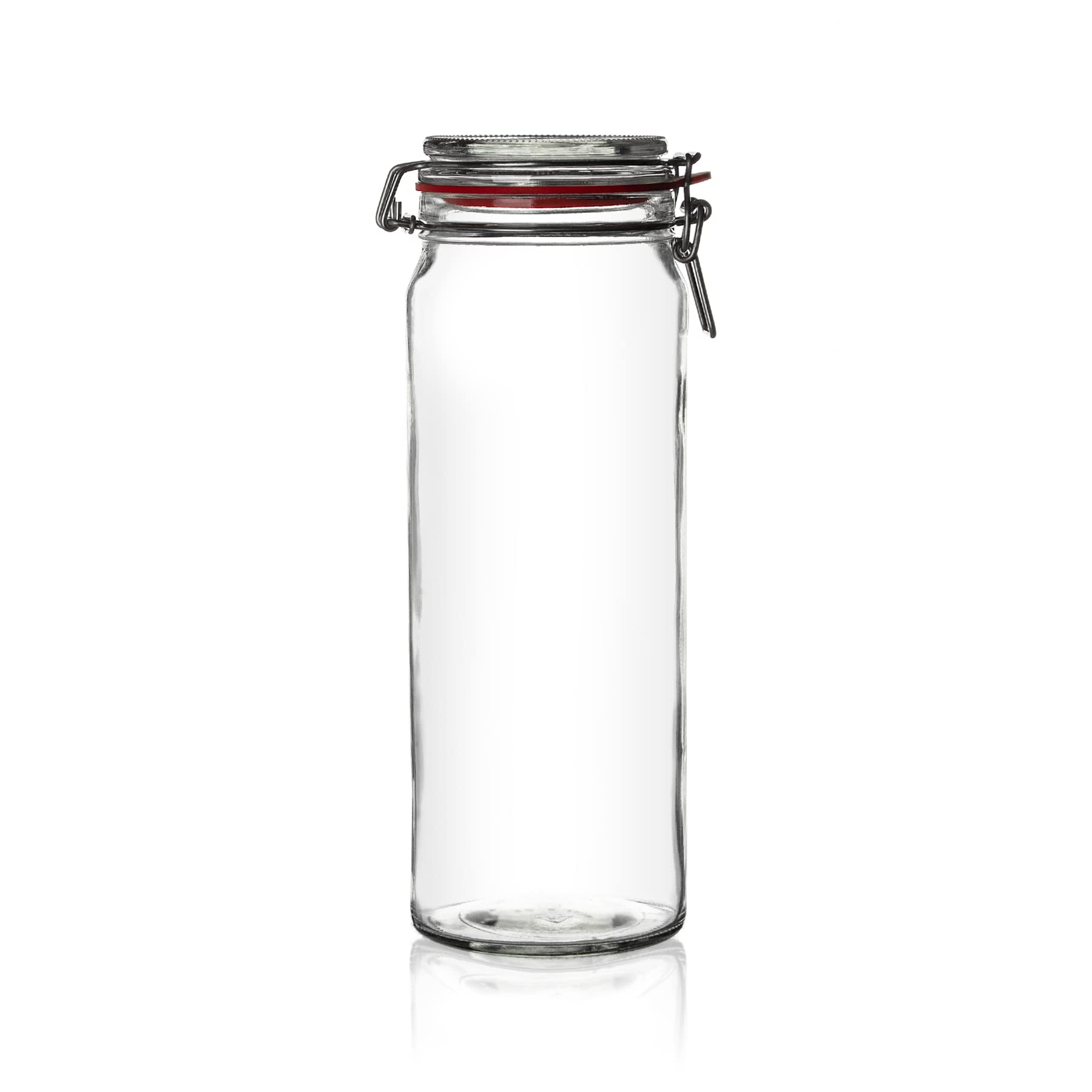 BigDean 6 Vorratsgläser 2160ml Einmachgläser Spaghetti XL Drahtbügelgläser