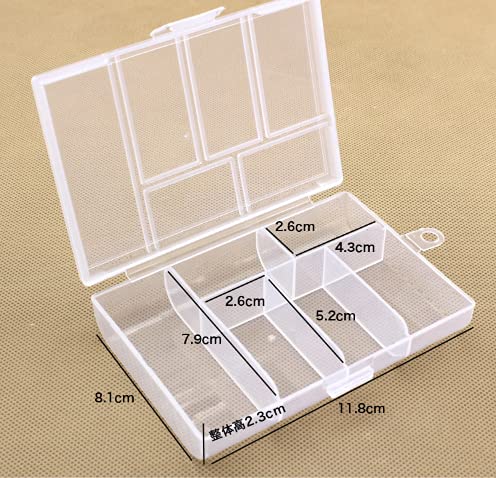 Image of 6 Grids Plastic Organizer Box Storage Container Jewelry Box (4)