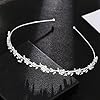 PLABBDPL Tiara Cristal Couronne, Couronne de Mariage pour Femme, Peigne pour Couronne De Mariée Proms De Mariag Diadème de Princesse en Strass, Couronne de Reine Accessoires #5