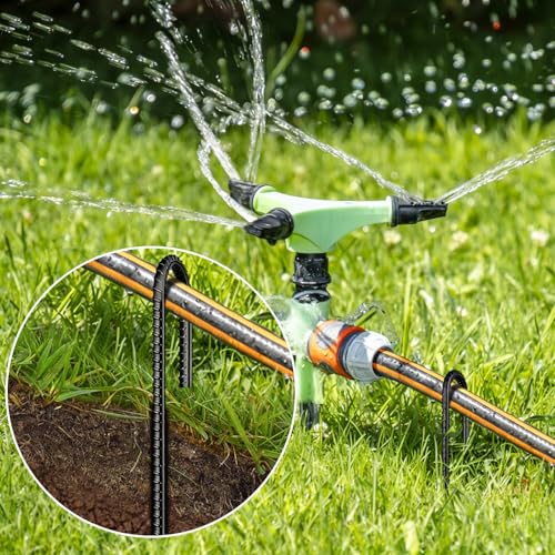 12 Inch Rebar Stakes, J Hook Ground Stakes 10 Pack Black Ground Anchors for Tent Heavy Duty for Plants Anti-Rust Landscape Fabric Artificial Turf by QNLONG - Used condition - Image 5