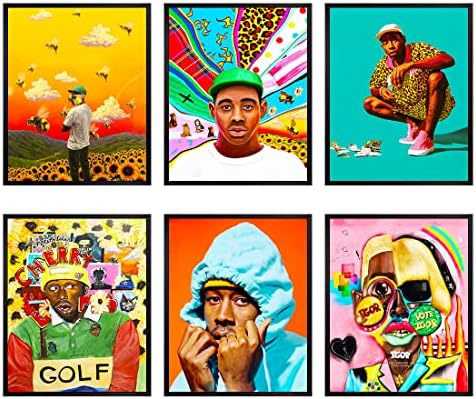 Doktor Taylor The Creator Posters - 6 Printed Canvas Album Covers Frameless 8x10 Inch Hip Hop Decor Wall Art Cover Living Room Aesthetics Music