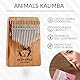 Kalimba Daumenklavier 21 Tasten/17 Tasten Finger Klavier Tragbares Musikinstrument für Anfänger, Musikgeschenke für Musikliebhaber (Hirsch, Groß)