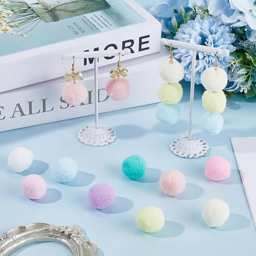 SUNNYCLUE 100Pcs Colorful Pompom Balls Crafts Pom Poms 25mm Polyester Macaron Soft Fluffy Fuzzy Decors Round Mini Pompoms Ball for Making DIY Creative Arts Crafting Party Home Decorations Supplies - Image 4